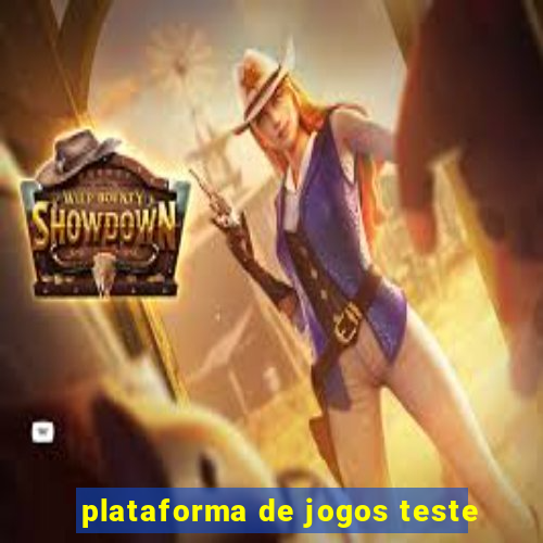 plataforma de jogos teste